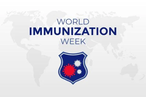 World Immunization Week Illustration Background Design Stock Illustration