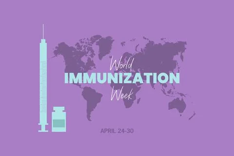 World immunization week medical background design Stock Illustration
