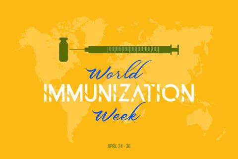 World Immunization week vector background design Stock Illustration