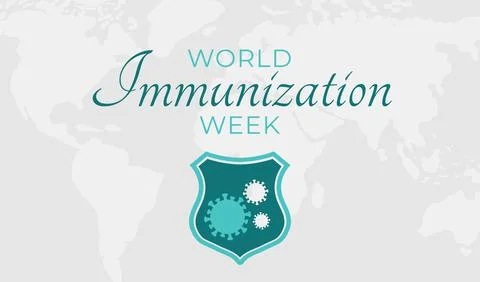 World Immunization Week Vector Illustration Background Banner Stock Illustration