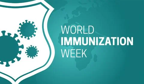 World Immunization Week Vector Illustration Background Design Stock Illustration