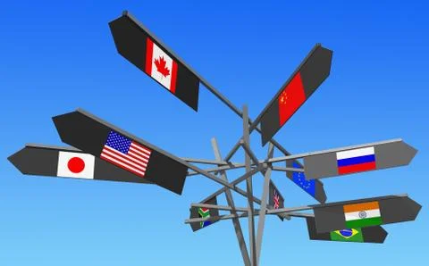 World industrial powers Foto stock