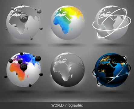 World infographic Ilustração Stock
