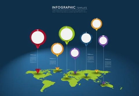 World infographic template Stock Illustration