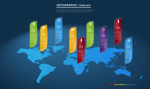 World infographic template Stock Illustration