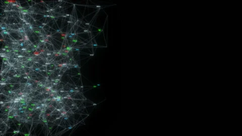 World information node. Seamless loop.3D Futuristic abstract background. Motion Stock Footage 97754184