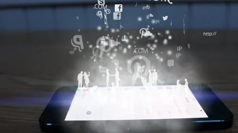 World of information on a smartphone Video stock 37037368