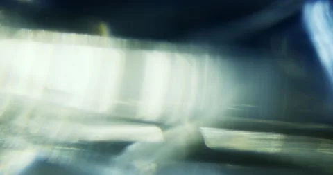 The World Inside the Crystal. Refraction of Light Through a Glass. Stock Footage 149525905