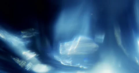 The World Inside the Crystal. Refraction of Light Through a Glass. Stock Footage 149526304