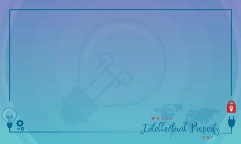 World Intellectual Property Day background with copy space area Illustrazione stock