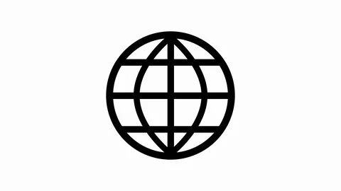 World internet connection logo animation  loop Video stock 125146113