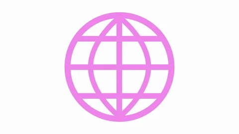 World internet connection logo animation pink Vídeos de archivo 125146359