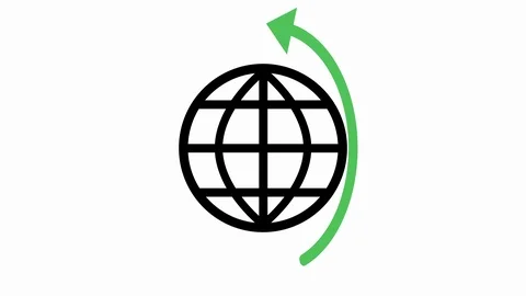 World internet connection logo animation green Stock Footage 125146749