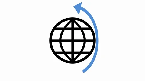World internet connection logo animation loop blue Stock Footage 125146831