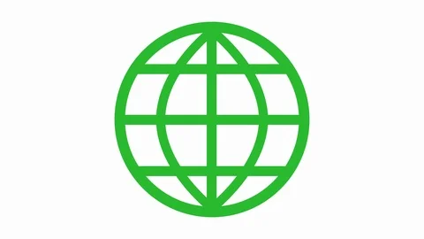 World internet connection logo animation green Stock-Footage 125146981
