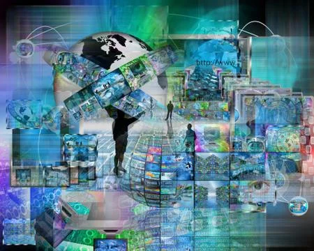 World of internet Illustrazione stock