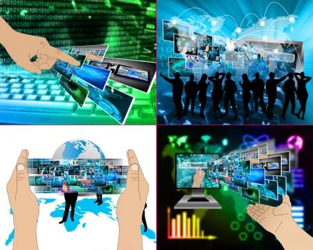 World of internet 库存插图