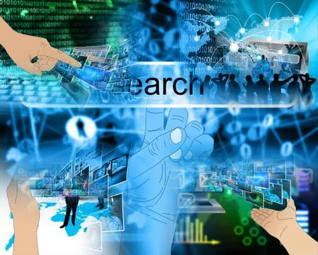 World of internet 库存插图