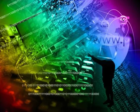 World of internet 库存插图