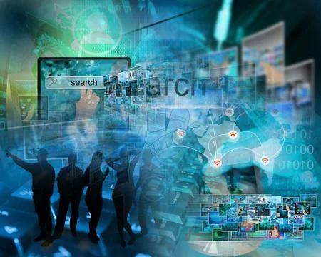 World of internet Illustrazione stock