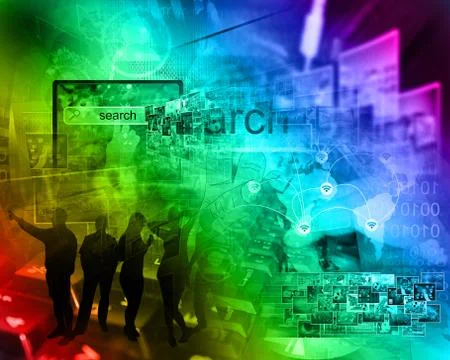 World of internet Illustrazione stock