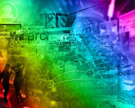 World of internet Illustrazione stock