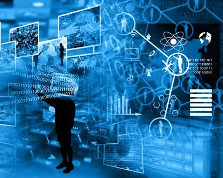 World of internet 库存插图