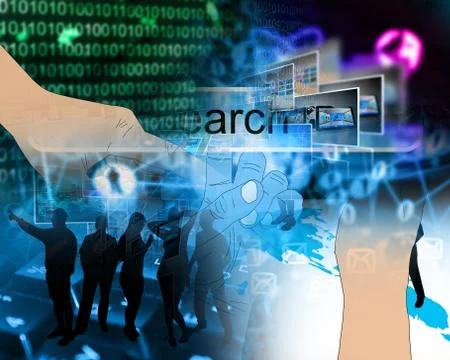 World of internet Illustrazione stock