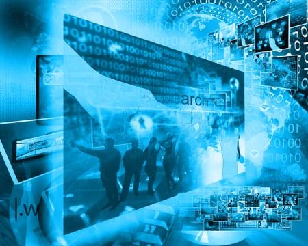 World of internet 库存插图