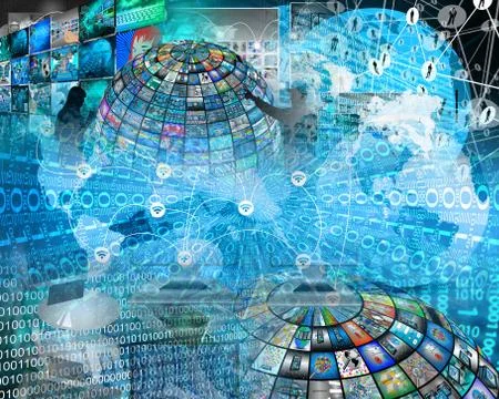 World of internet Illustrazione stock