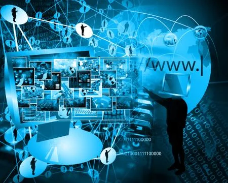 World of internet 库存插图