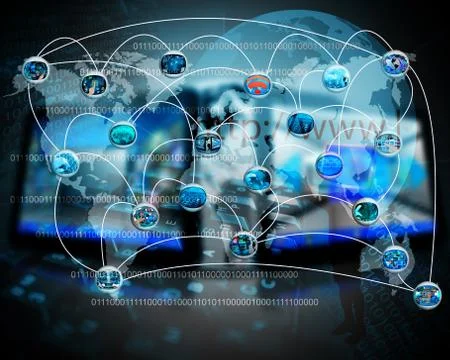 World of internet Stockillustratie