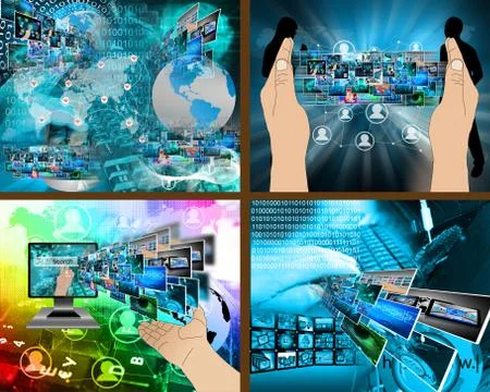 World of internet 库存插图