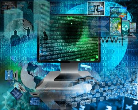 World of internet 库存插图