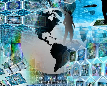 World of internet Illustrazione stock