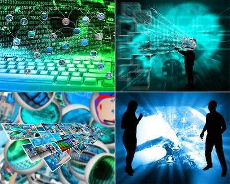 World of internet 库存插图