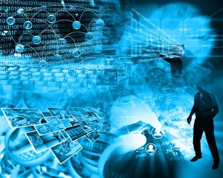 World of internet 库存插图