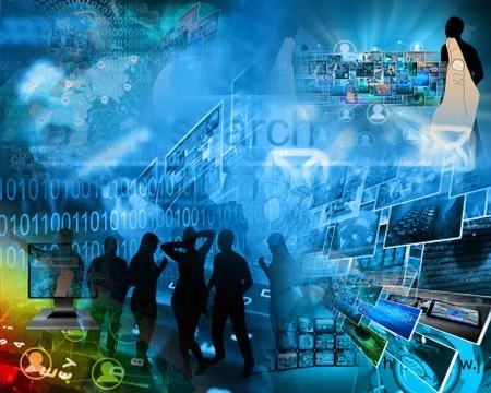 World of internet Illustrazione stock