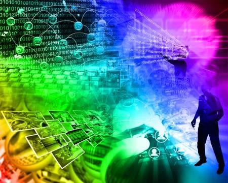 World of internet 스톡 일러스트