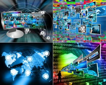 World of internet 库存插图