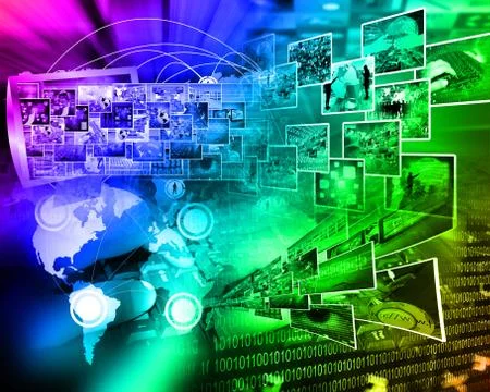 World of internet Illustrazione stock