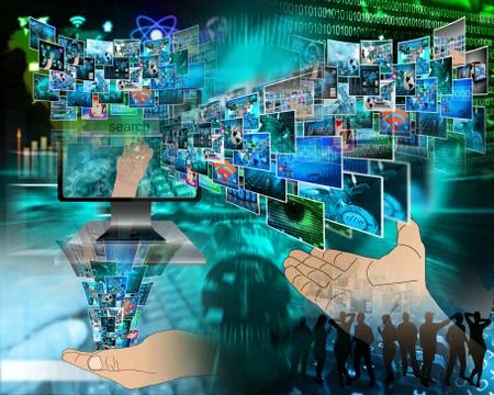 World of internet Illustrazione stock