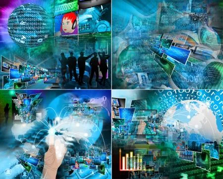 World of internet 库存插图