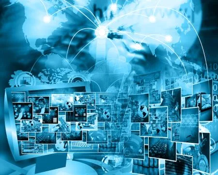 World of internet 库存插图