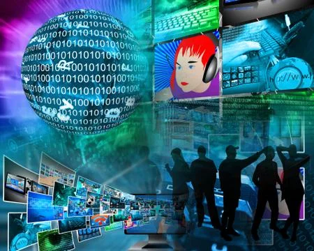 World of internet Illustrazione stock