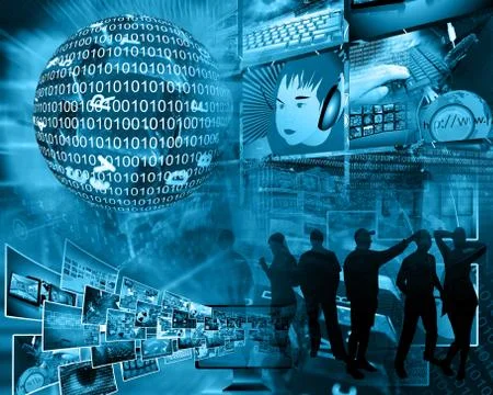 World of internet 库存插图