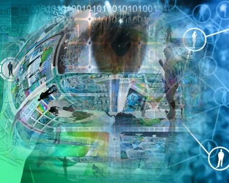 World of internet Illustrazione stock