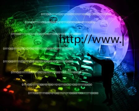 World of internet Illustrazione stock