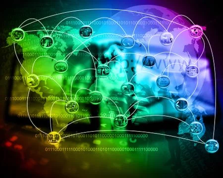 World of internet 스톡 일러스트