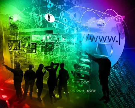 World of internet Stock Illustration